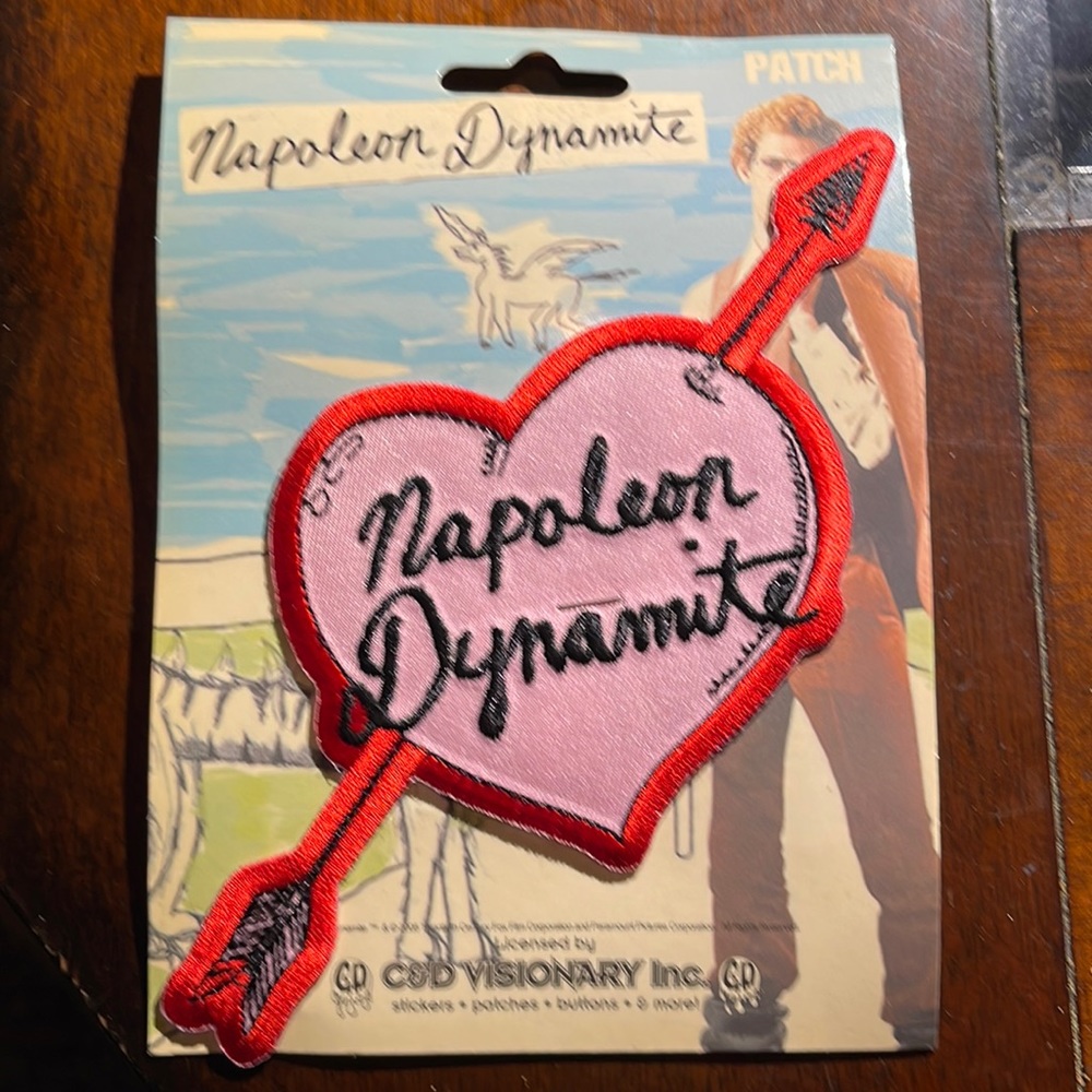 NAPOLEON DYNAMITE PATCH 2005 C&D Visionary Inc Fabric Glue or Apply with Heat